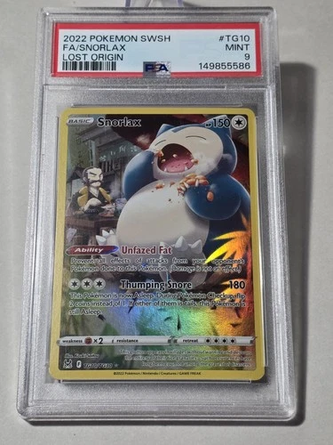 Snorlax TG10/TG30 Swsh11: Lost Origin Trainer Gallery Holo PSA 9