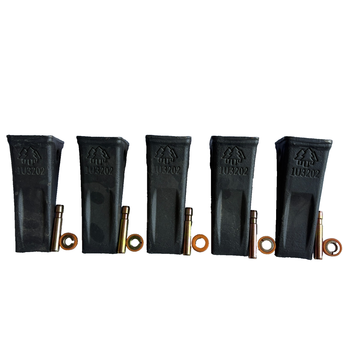ゆんく　② 5PK 1U3202 1U-3202 J200 Forged Bucket Teeth With Pins 8E6208