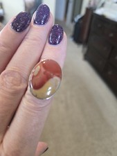 Sterling Silver Beautiful Mookaite Ring SZ 8