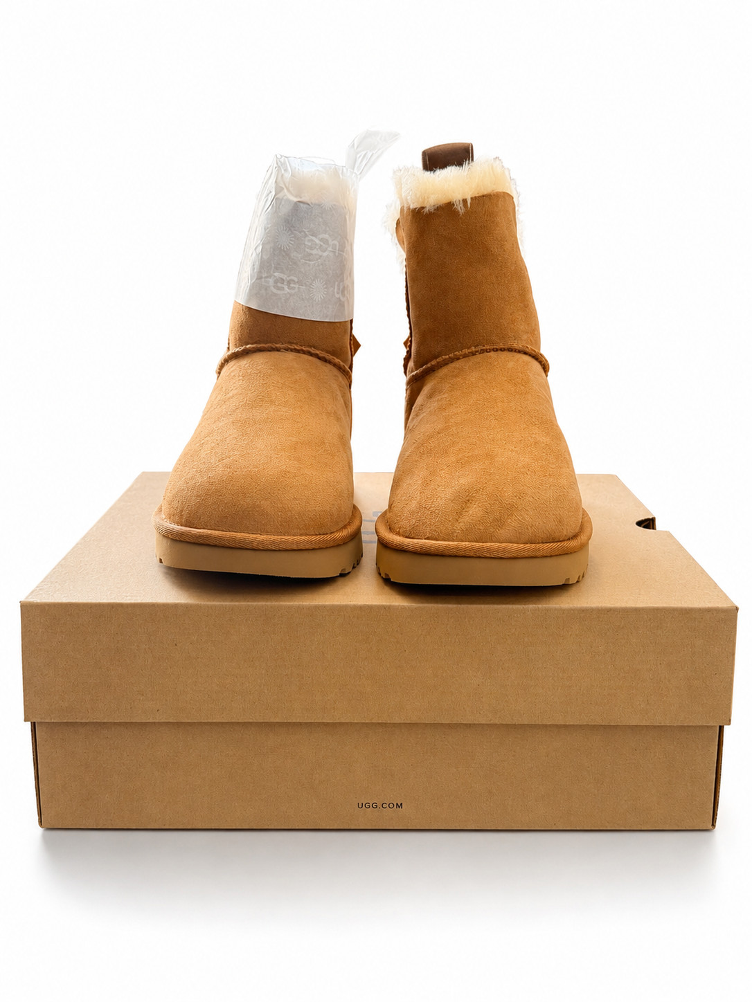 New 100% UGG Brand 1016501  Mini Bailey Bow II Women's Boots Shoes Chestnut US 8