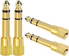 SheraF 6.35mm 1/4 Male to 3.5mm 1/8 Female Stereo Headphone Adapter 4 Pack...