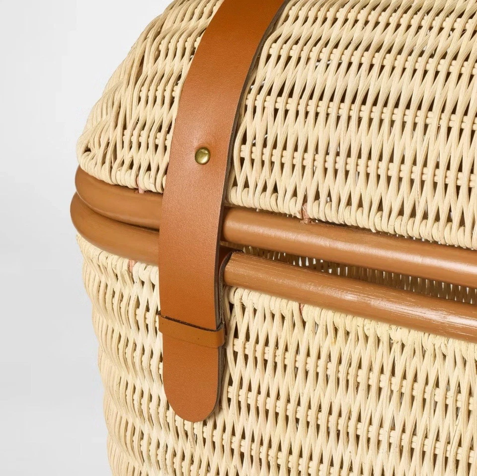 21" Woven Rattan Storage Trunk Brown - Threshold designed with Studio McGee - Image 4 of 4