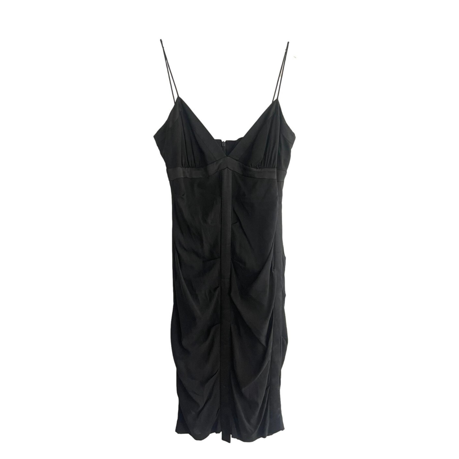 Nicole Miller Collection 2 Dress Y2K Silk Empire Waist Babydoll Goth Cocktail
