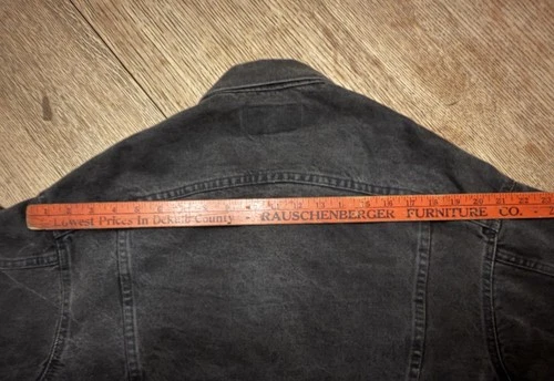 Vintage 70s 80s Levis Black Denim Trucker Jacket Size Med Made in USA image 6