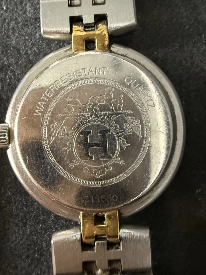 Hermes Profile Watch Two Tone 25 mm Stainless Steel Ladies Working Authentic - Image 2 of 4