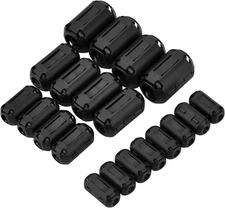 20 Pieces Ferrite Bead Clip on Ferrite Core Noise Suppressor Rings RFI EMI Noise