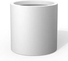 12.6" Cone-Style Concrete Planter Set of 3, round Garden Pot with Drainage Syste