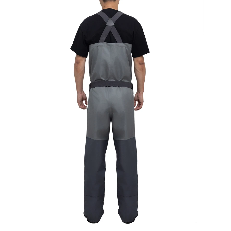 5-Layer Zippered Chest Waders Fly Fishing Stockingfoot Waders for Men Breathable - Image 3 of 4