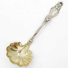 VINTAGE STERLING SILVER .925 LILY 1902 WHITING MFG GOLD WASH NO MONO CREAM LADLE
