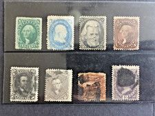 US STAMPS Great Lot of (8) Early Classics CV $1160.00 USED SC# 35, 63, 73, 76-78