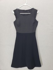 J Crew Dress Womens 2 Petite Polka Dot Sleeveless A Line Career Casual