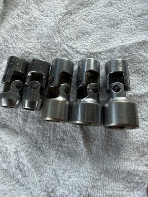 Proto Swivel Socket 3/8 Drive 6-point 3/8 7/16 5/8 11/16 3/4 Chrome Finish USA