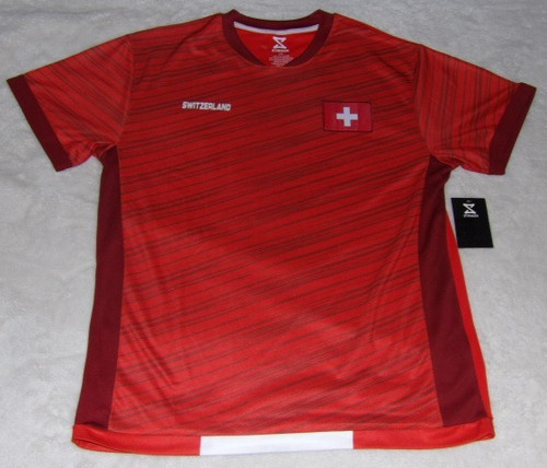 Switzerland National Team World Soccer Team Home Red Jersey Size Large NWT