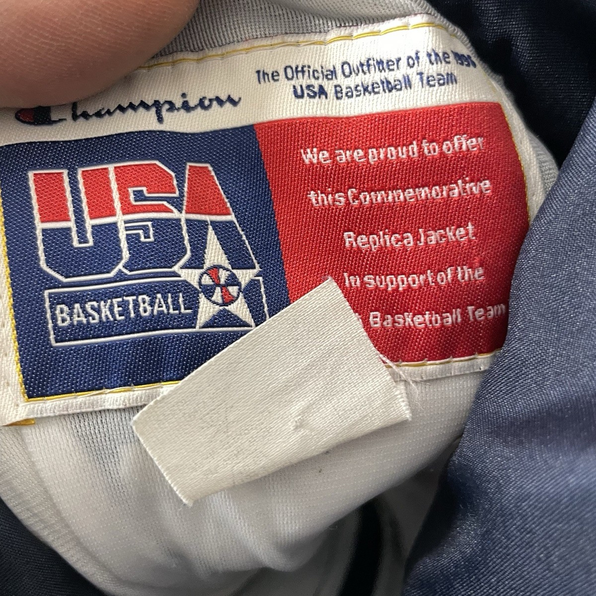 Vintage USA Basketball Team Jacket Men Medium 1996 Olympics Dream 