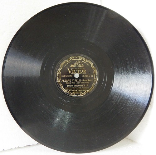 GUITARRA ACORDEÓN ARGENTINA DÚO BRUNELLI 1939 Victor 39061 FOLK 78 RPM - Imagen 2 de 2
