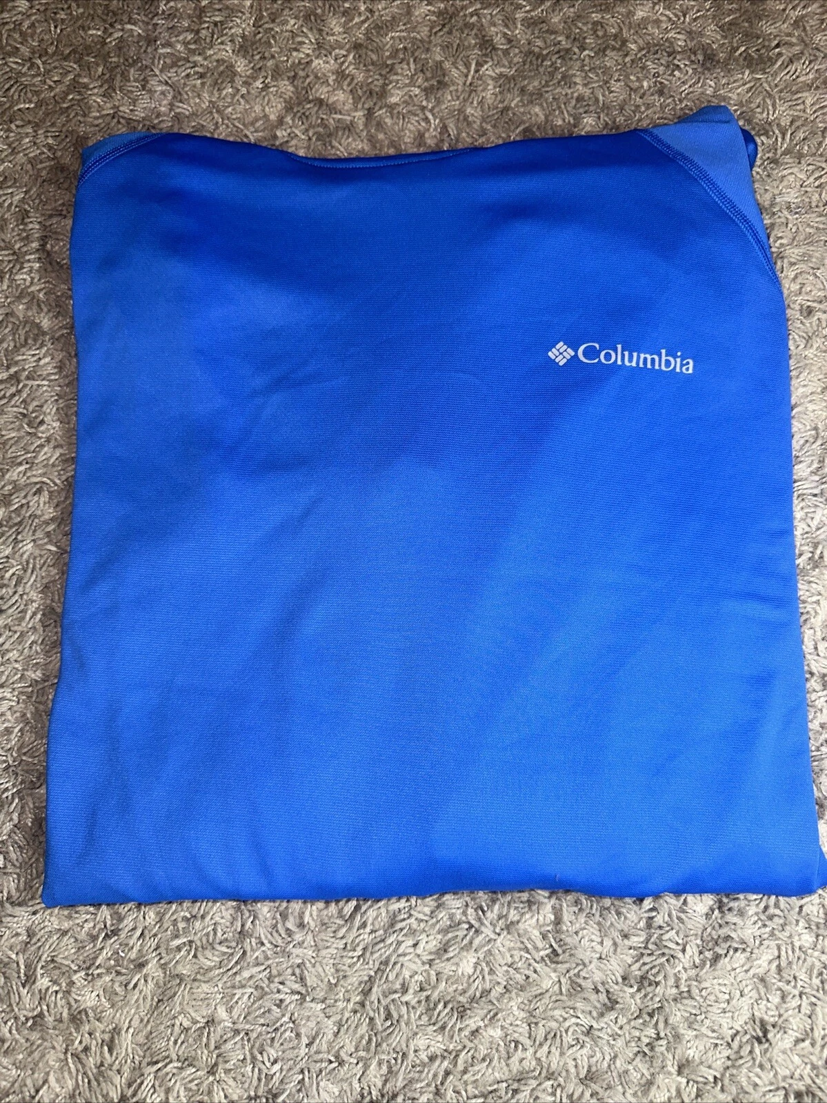 NEW Men's Columbia Blue Digby Island EXS Funnel Sun Shirt Size Large MSRP $60