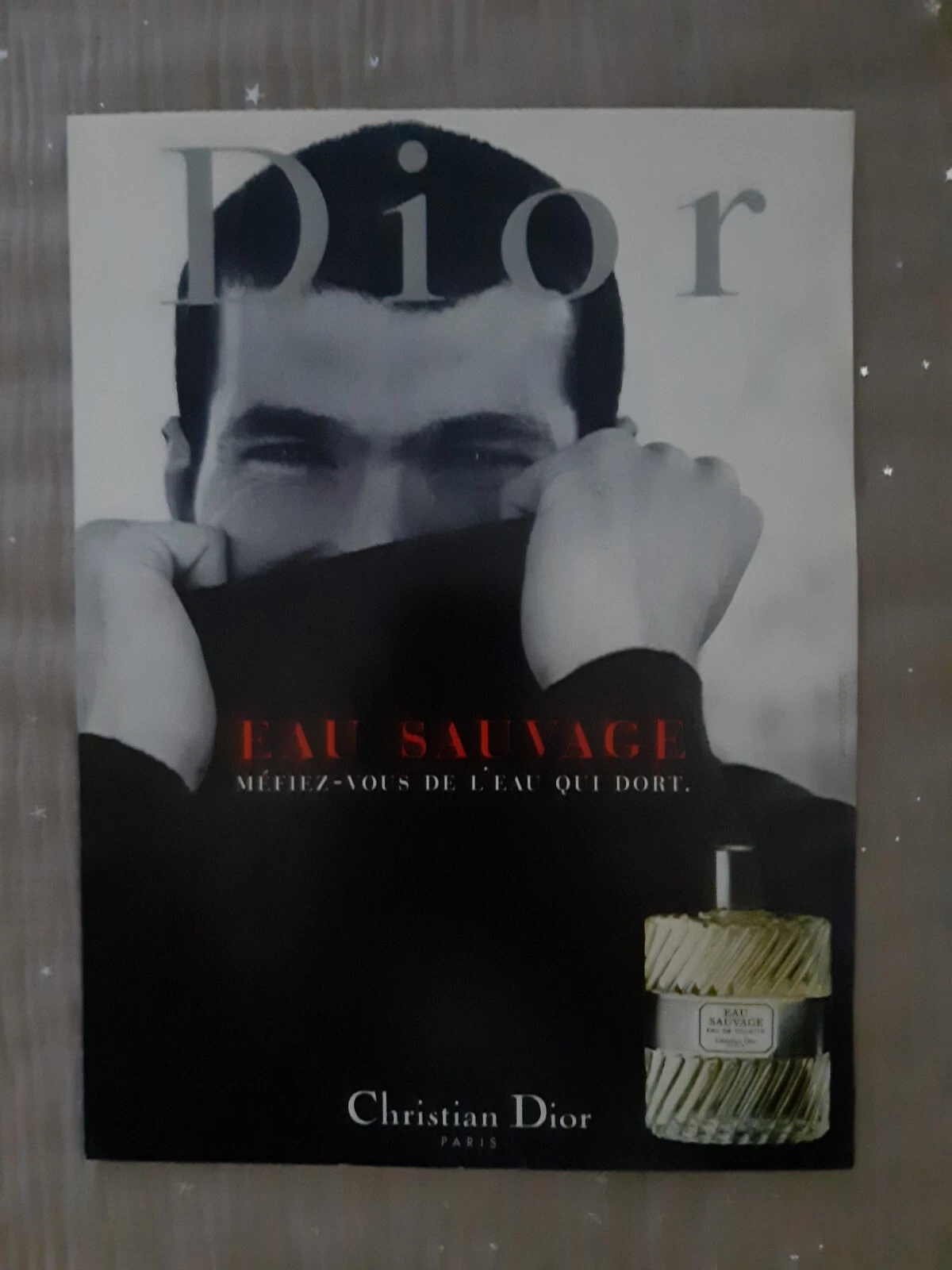 Publicité papier Parfum. Perfume Ad C. Dior Eau Sauvage de 1999