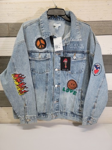 Chaqueta de jean/vaquero de moda Forever 21 Ron Bass Freedom para mujer talla 0X - Imagen 7 de 11