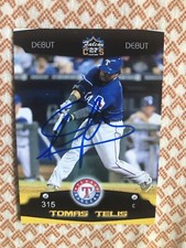 Texas Rangers TOMAS TELIS autographed 2014 Venezuela Card