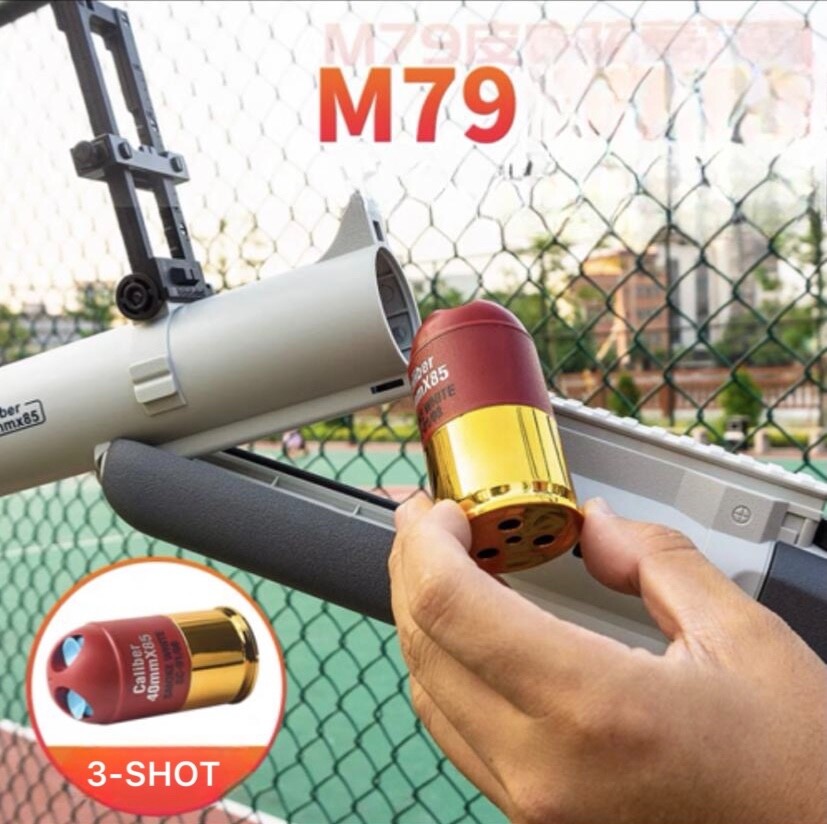 M79 Grenade Launcher Dart Blaster Foam Dart Toy Gun Shotgun Shell  