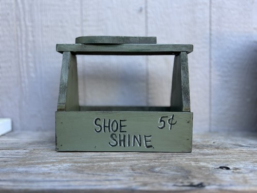 Wooden shoe shine box ~ decorative box ~ Farmhouse country decor ~ wood caddy - 第 5/7 張圖片
