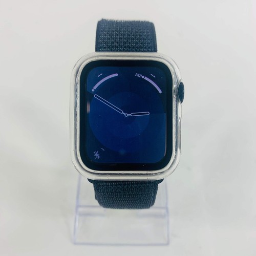 GPS Only Apple Watch SE 2nd Gen 40MM Black Aluminum Blue Sport Band A2722