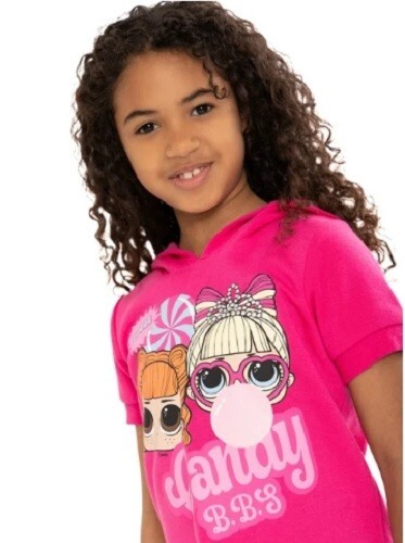 LOL Surprise NEW♈Girl's size L Fleece/mesh Cosplay Dress ~Pink/multi Candy - Picture 4 of 5