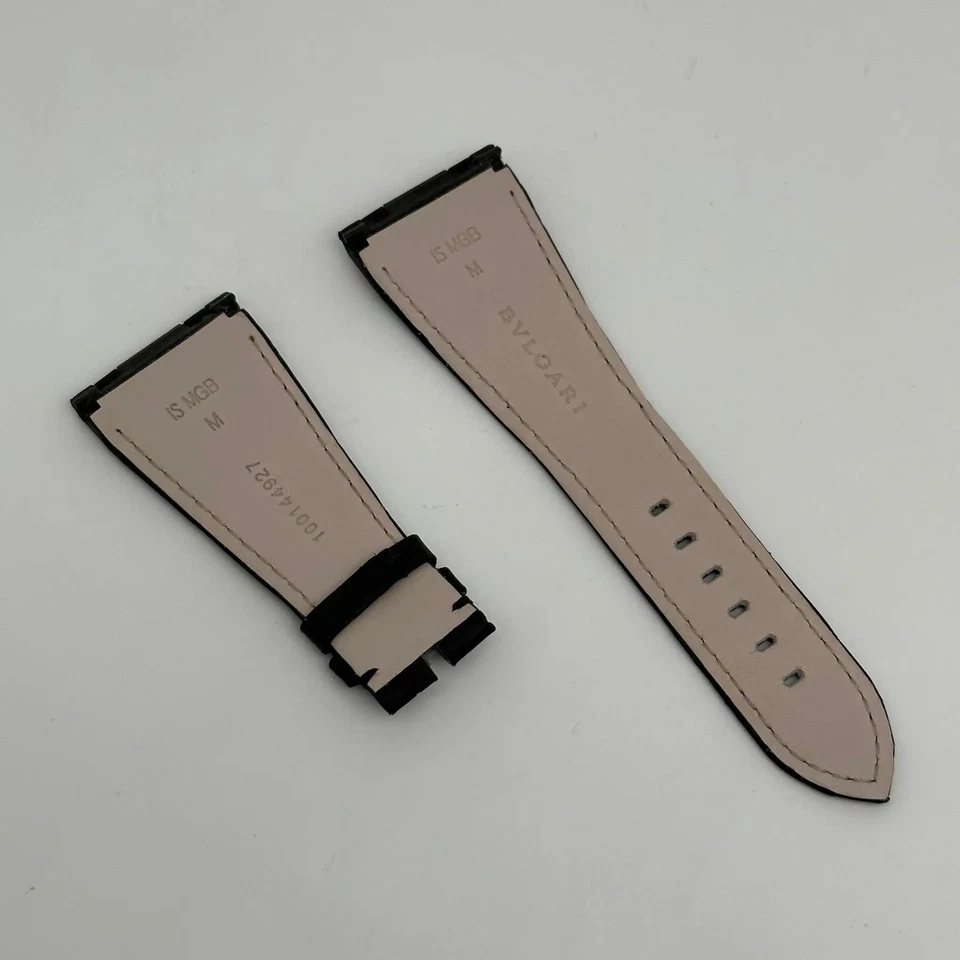 Correa de cocodrilo negra Bvlgari 30 mm X 20 mm para hebilla 100144927 Foto 3 de 3