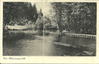 Postcard Rhumspringe near Herzberg am Harz - the Rhumequelle - 1940 dated