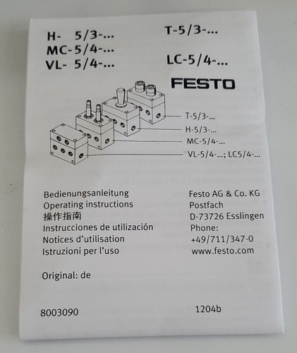 *NEW IN FACTORY BOX* Festo T-5/3-1/4 Pushbutton Valve 2-10 Bar 4578 + Warranty! - Picture 9 of 10