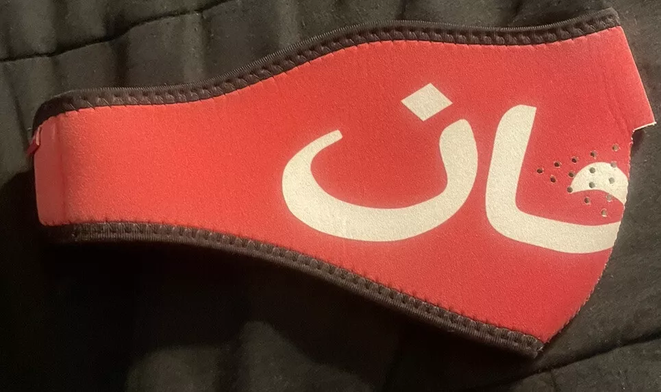 Supreme Arabic Box Logo Neoprene Face Mask – Red