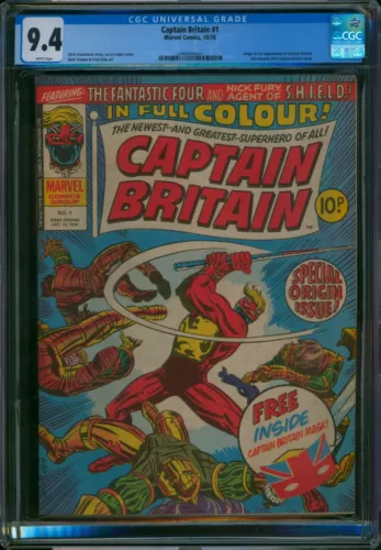 Captain Britain #1 ⭐ CGC 9.4 ⭐ 1st Appearance! Rare KEY Marvel Comic 1976