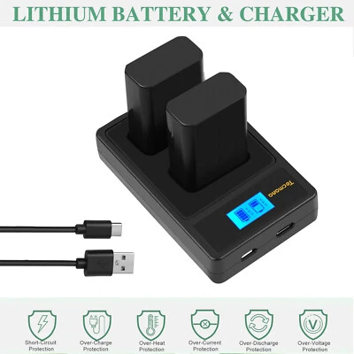 TECMANA 2X 1600mAh Akku Für Sony NP-FW50 Cyber-shot DSC-RX10 ZV-E10 Alpha 7+Ladegerät
