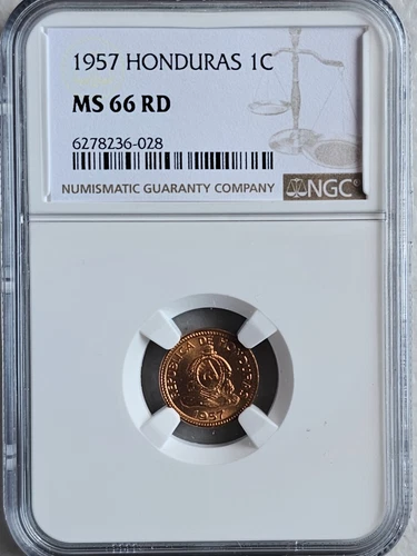 Honduras 1 Centavo 1957 NGC MS 66 RD