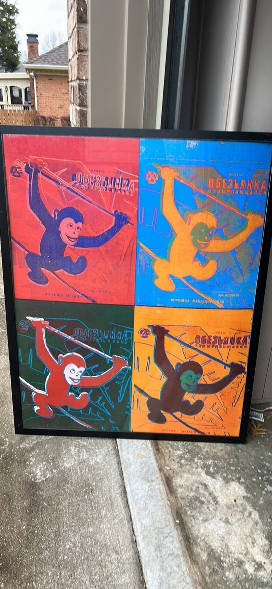 Andy Warhol - 4 Four Monkeys Large Art Print 1990 Offset