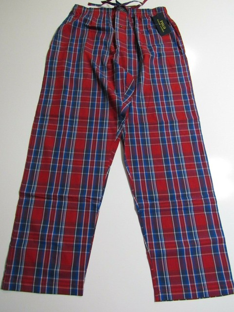 polo pj pants red and black