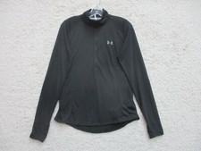 Under Armour Sweater Medium Adult Black Pullover Half Zip Stretch Loose Womens M