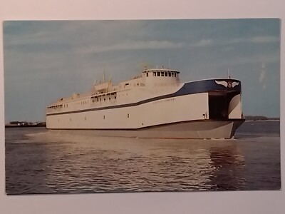 New Automobile Passenger Ferry Old Point Comfort Postcard