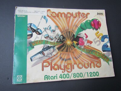 Atari 400/800/1200 Computer Playground 128 large pages Intro to Basic Book
