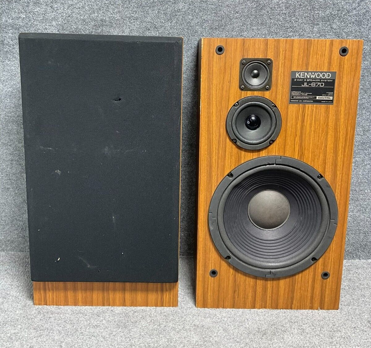 Kenwood JL-670 Speakers 🎵 3-Way Pair High Power Air Suspension