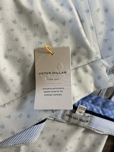 Pantalones cortos de rendimiento Peter Millar Crown Sport Salem para carros de golf gris británico 34 - Imagen 5 de 5