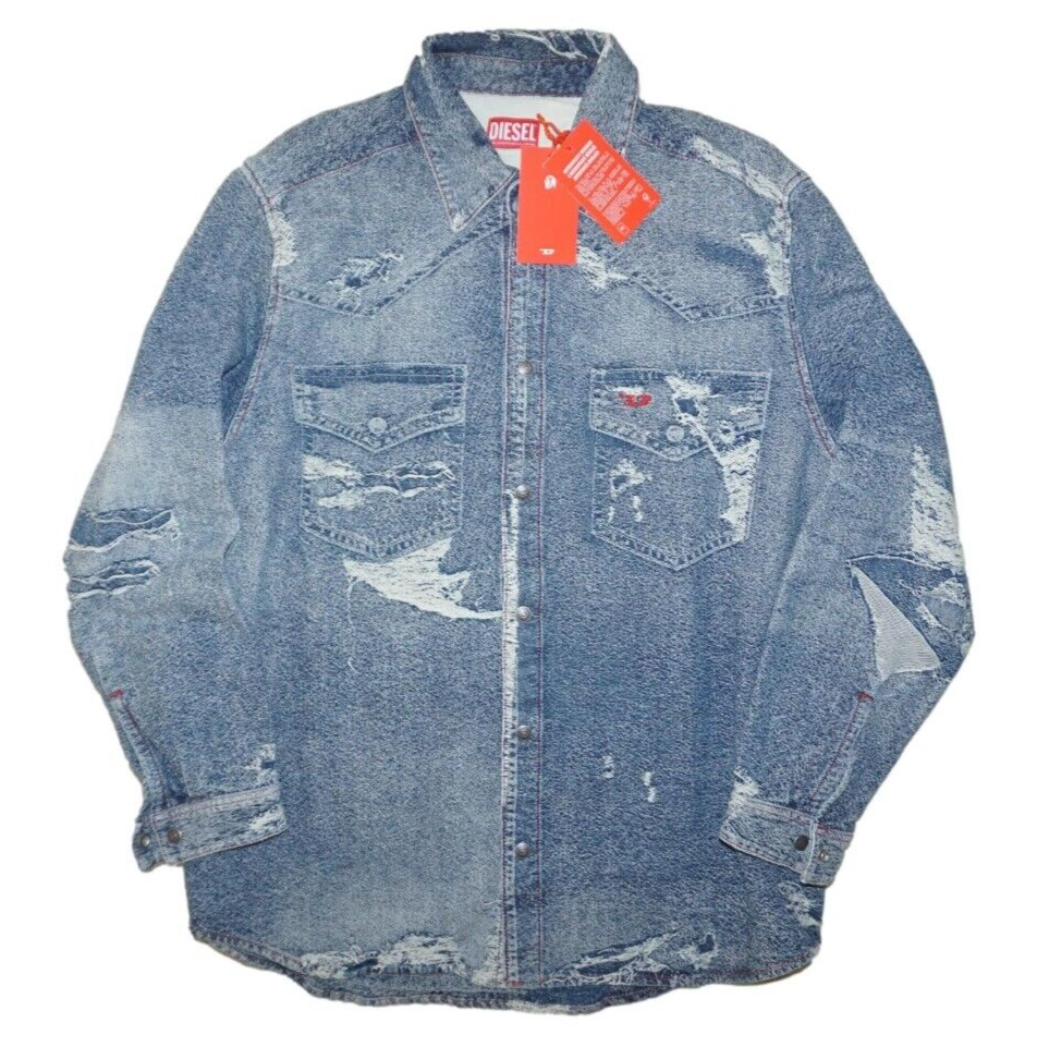 DIESEL D-SIMPLY-OVER DENIM SHIRT JACKET SIZE M 100% AUTHENTIC