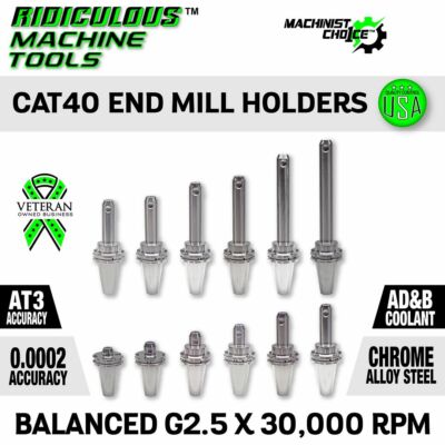 CAT40 END MILL HOLDER 3/4''X8'' G2.5 High Quality CNC Tool
