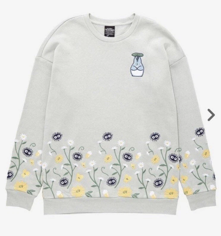 XL Our Universe My Neighbor Totoro Forest Spirits Embroidered Crewneck