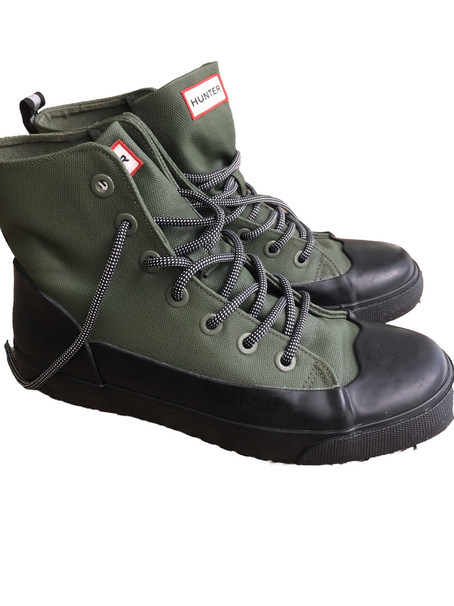 Hunter Men’s Original Rubber Green Lace-Up Boots Size 9 Amazon.com | HUNTER(ハンター) Men main image 3