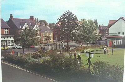 Vintage Postkarte Ashley Road Hale Herren Bowling grün Wettbewerb Barclays Bank 