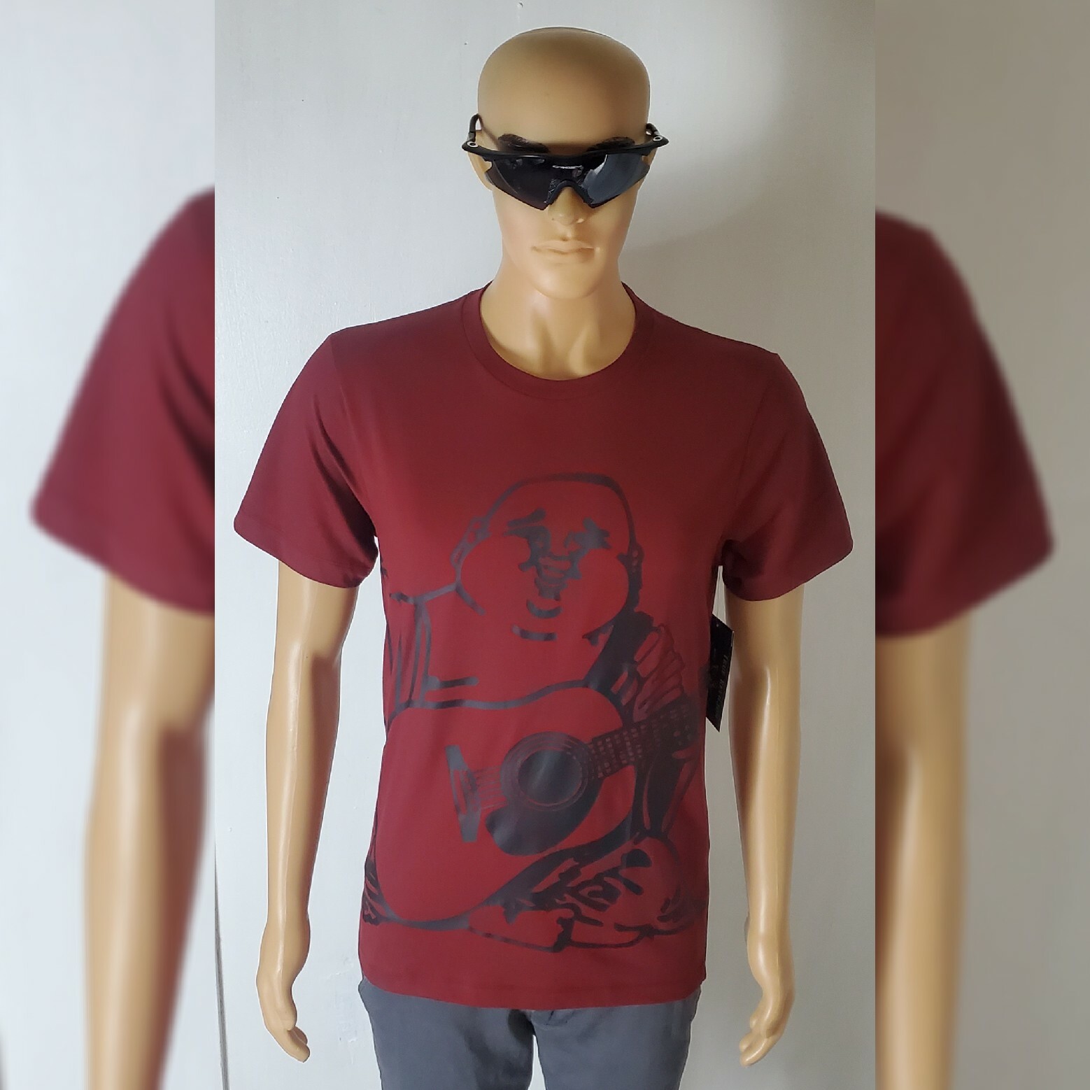 TRUE RELIGION OVERSIZE BHUDA TSHIRT MEN'S CREW NECK SHORT SLEEVE SIZE S SYRAH thumbnail 9