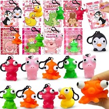 Valentines Day Gifts for Kids 28 Pack Valentines Cards with Squeeze Animals w...