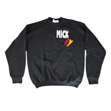 Vintage Disney Mickey Mouse & Co Embroidered Black Pullover Sweatshirt Sz XL