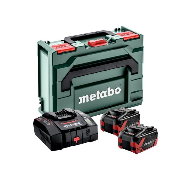 Metabo Basis Set 2X Lihdx 8.0 Ah Asc 290 Metabox 145 LadegeräT Cas 685305000-image